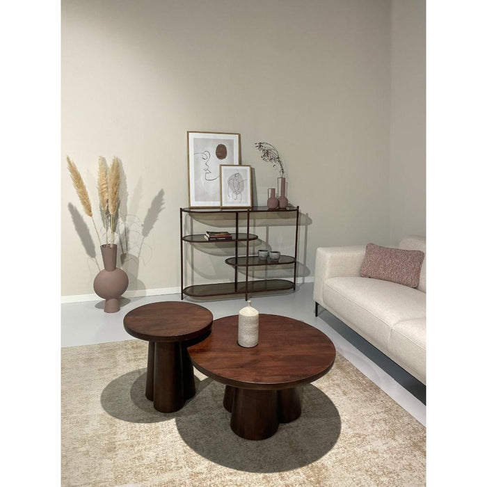 Opbergkast Brix Eettafel Glas Rood 123x38x90 cm-Opbergkasten-Livingfurn