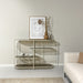 Opbergkast Brix Glas Crème wit 123x38x90 cm-Opbergkasten-Livingfurn