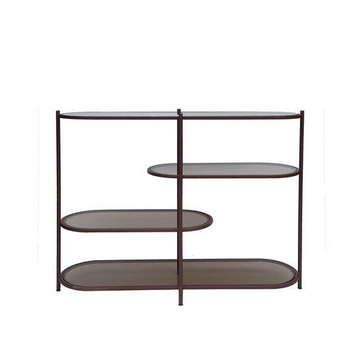 Opbergkast Brix Glas Rood 123x38x90 cm-Opbergkasten-Livingfurn