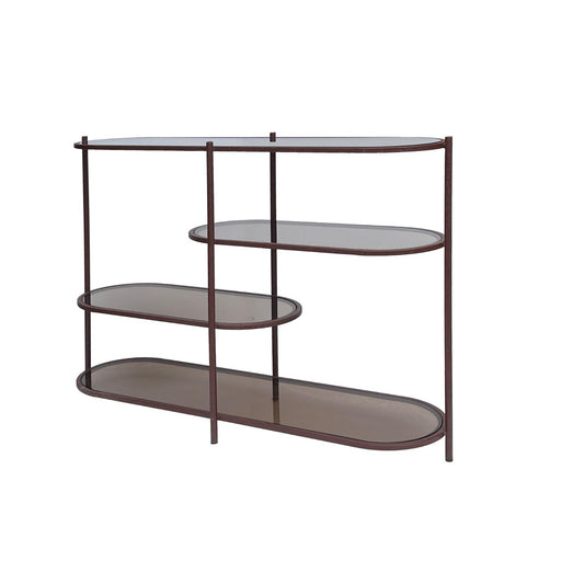 Opbergkast Brix Glas Rood 123x38x90 cm-Opbergkasten-Livingfurn