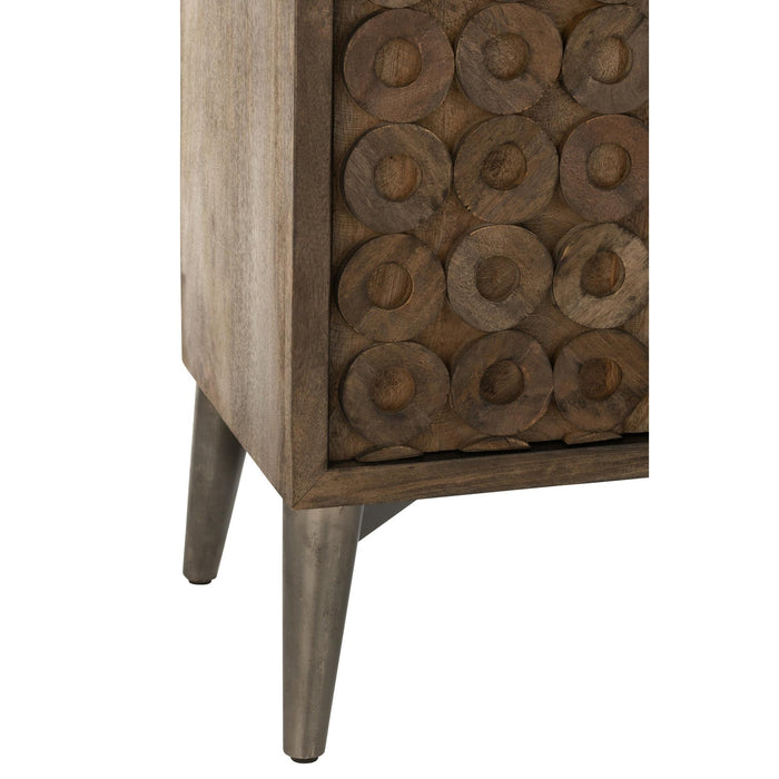 Opbergkast Bruin Mangohout hout 45x90 cm-Opbergkasten-J-Line
