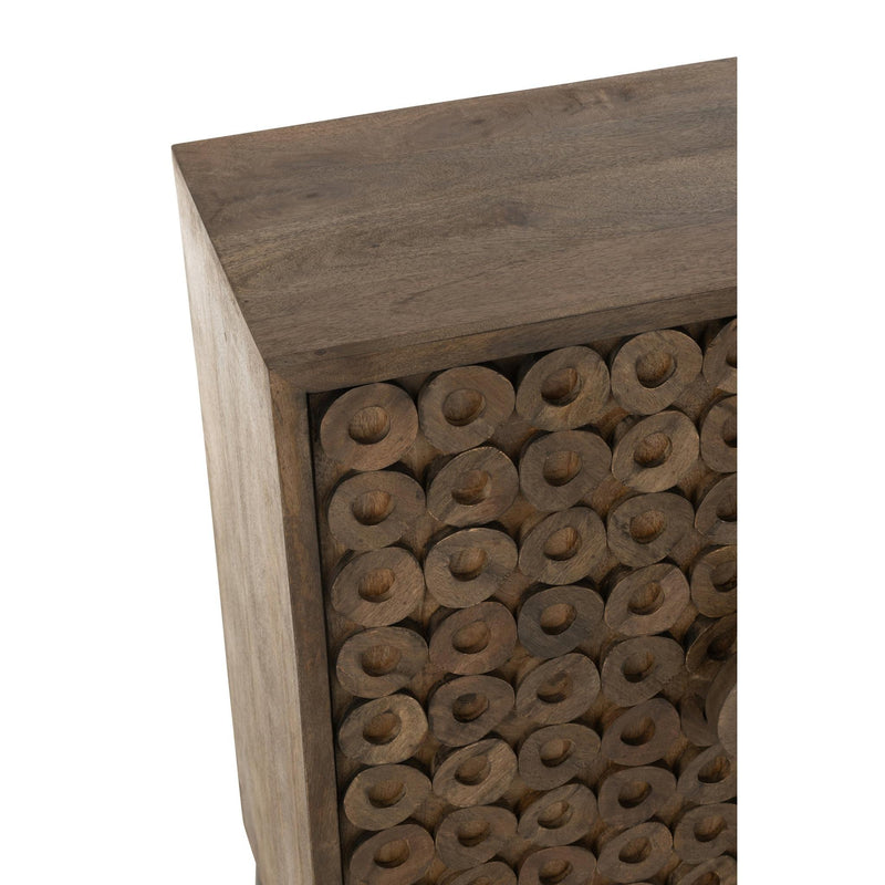 Opbergkast Bruin Mangohout hout 45x90 cm-Opbergkasten-J-Line