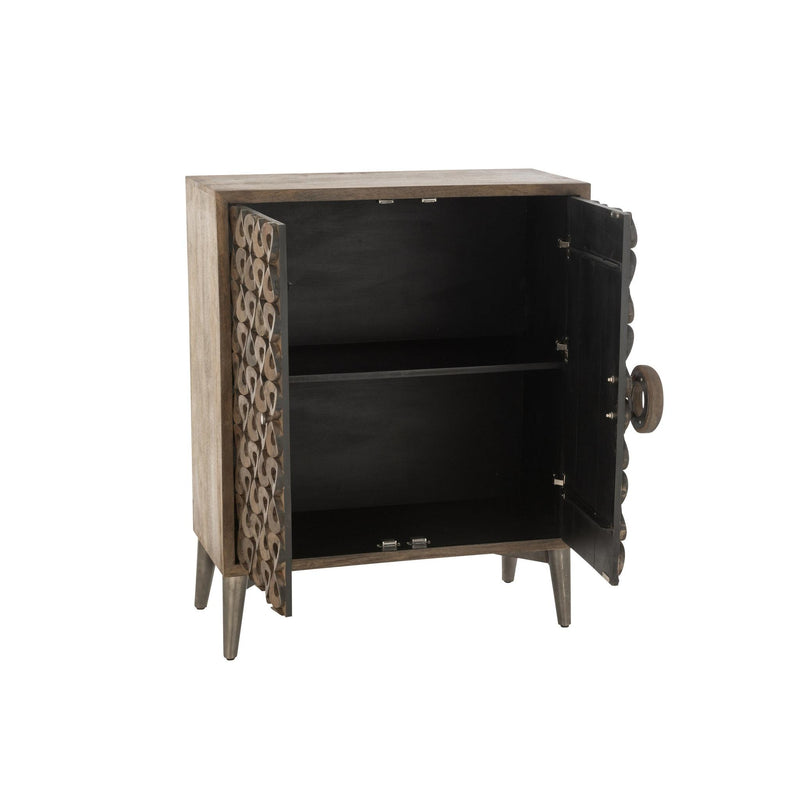 Opbergkast Bruin Mangohout hout 45x90 cm-Opbergkasten-J-Line