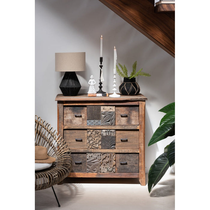 Opbergkast Bruin Recycled hout 50x100 cm-Opbergkasten-J-Line