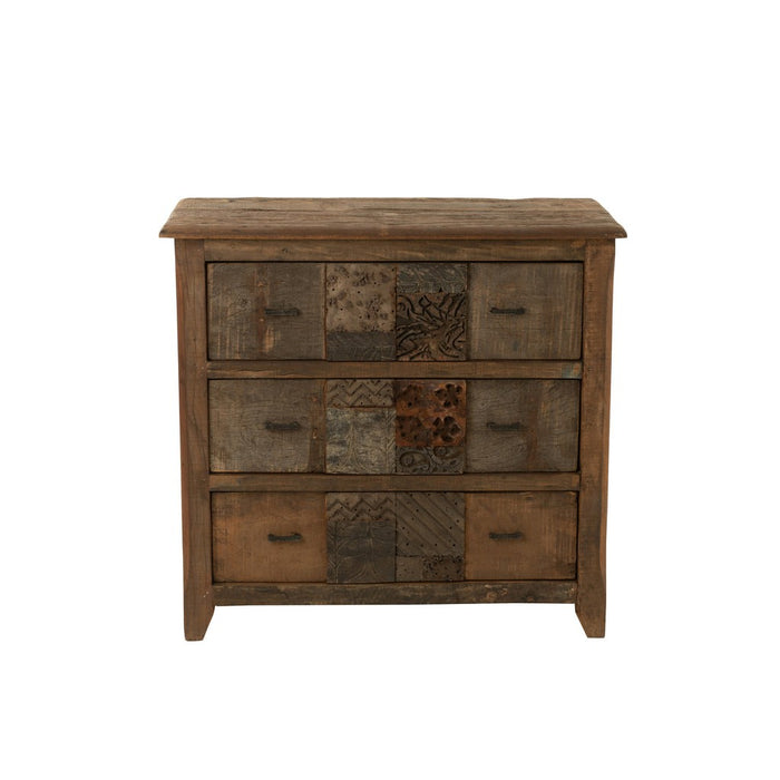 Opbergkast Bruin Recycled hout 50x100 cm-Opbergkasten-J-Line