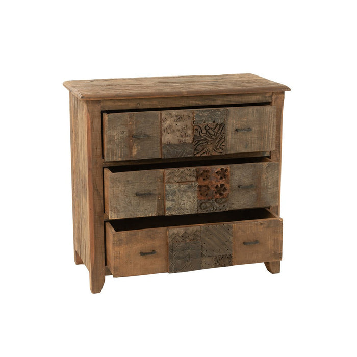 Opbergkast Bruin Recycled hout 50x100 cm-Opbergkasten-J-Line