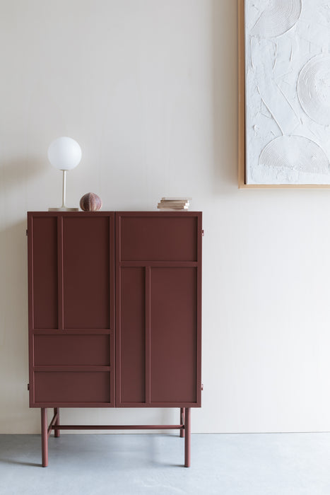 Opbergkast Davis Metaal Rood 35x70 cm-Opbergkasten-Creating Home