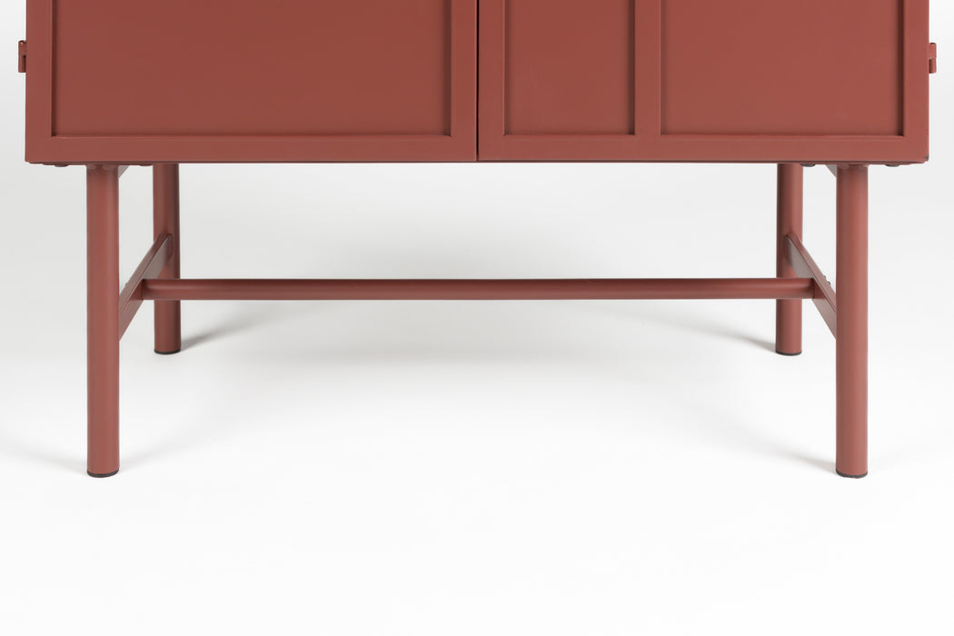 Opbergkast Davis Metaal Rood 35x70 cm-Opbergkasten-Creating Home