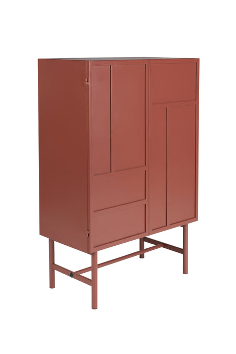 Opbergkast Davis Metaal Rood 35x70 cm-Opbergkasten-Creating Home