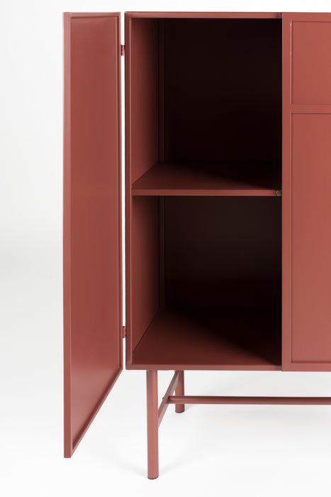 Opbergkast Davis Metaal Rood 35x70 cm-Opbergkasten-Creating Home