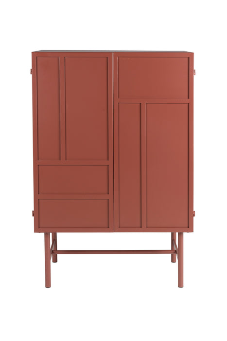 Opbergkast Davis Metaal Rood 35x70 cm-Opbergkasten-Creating Home