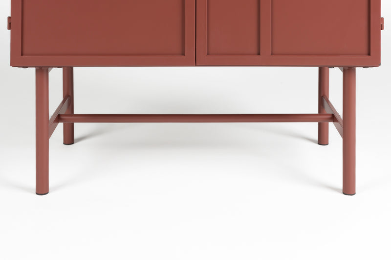 Opbergkast Davis Metaal Rood 35x70 cm-Opbergkasten-Creating Home