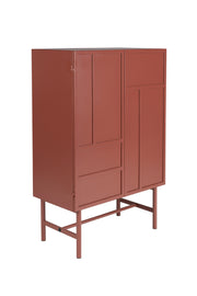 Opbergkast Davis Metaal Rood 35x70 cm-Opbergkasten-Creating Home