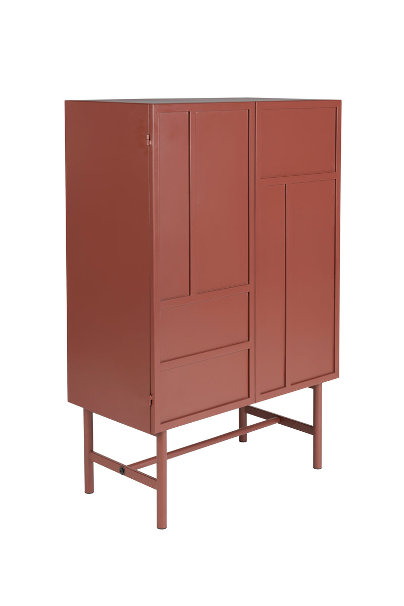 Opbergkast Davis Metaal Rood 35x70 cm-Opbergkasten-Creating Home