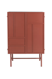 Opbergkast Davis Metaal Rood 35x70 cm-Opbergkasten-Creating Home