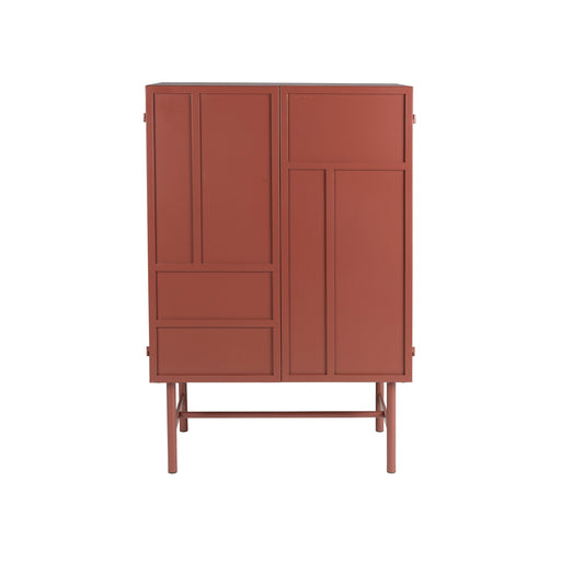 Opbergkast Davis Metaal Rood 35x70 cm-Opbergkasten-Creating Home