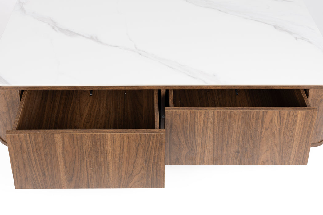Opbergkast Drawer Almira Hout Bruin 40x90 cm-Opbergkasten-White Label Living