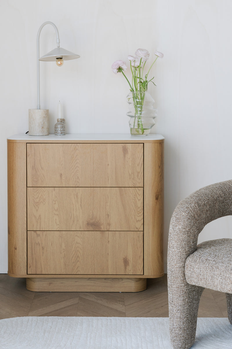 Opbergkast Drawer Almira Hout Naturel 40x90 cm-Opbergkasten-Creating Home