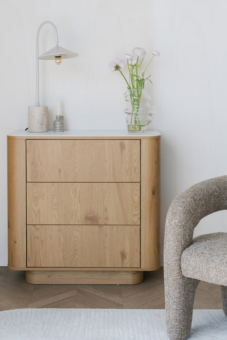 Opbergkast Almira Drawer Hout Beige 90x40, sfeerbeeld 10