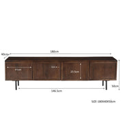 Opbergkast Elan Mangohout Bruin 40x180x50 cm-TV-meubels-Livingfurn
