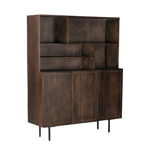 Opbergkast Elan Mangohout Bruin 45x135x170 cm-Opbergkasten-Livingfurn