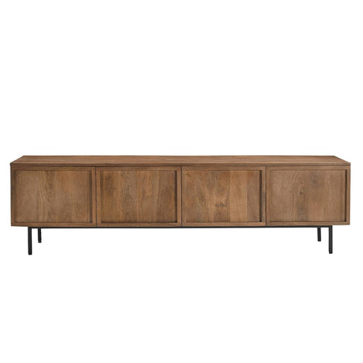 Opbergkast Elan Mangohout Naturel hout 40x180x50 cm-TV-meubels-Livingfurn