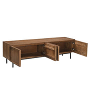 Opbergkast Elan Mangohout Naturel hout 40x180x50 cm-TV-meubels-Livingfurn