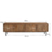 Opbergkast Elan Mangohout Naturel hout 40x180x50 cm-TV-meubels-Livingfurn