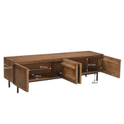Opbergkast Elan Mangohout Naturel hout 40x180x50 cm-TV-meubels-Livingfurn