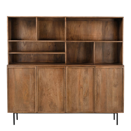Opbergkast Elan Mangohout Naturel hout 45x180x172 cm-Opbergkasten-Livingfurn