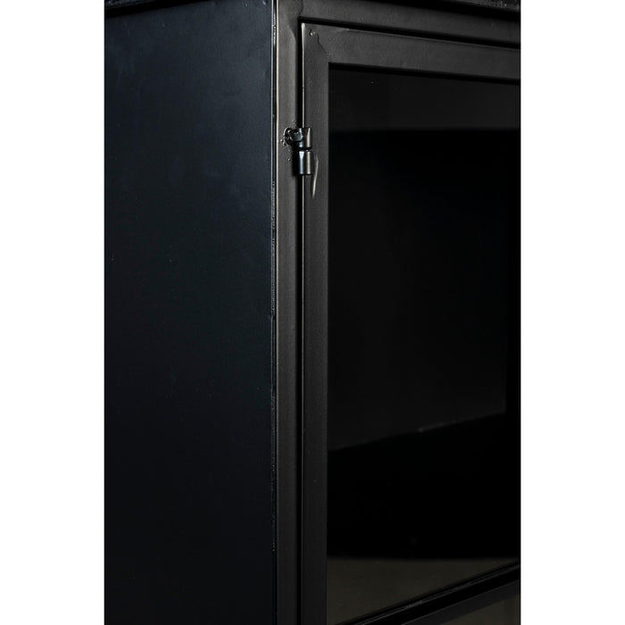Opbergkast Ferre M Fir veneer, Metaal Zwart 35x65 cm-Opbergkasten-Creating Home