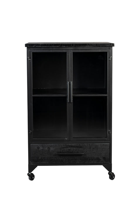 Opbergkast Ferre M Fir veneer, Metaal Zwart 35x65 cm-Opbergkasten-Creating Home