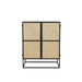 Opbergkast Guuji Low 2do MDF, Metaal Zwart 80x38 cm-Opbergkasten-Creating Home