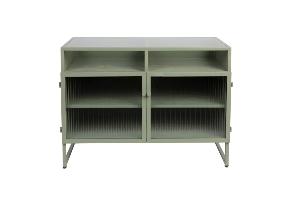 Opbergkast Herbe Medium MDF, Metaal Groen 38x80 cm-Opbergkasten-Creating Home