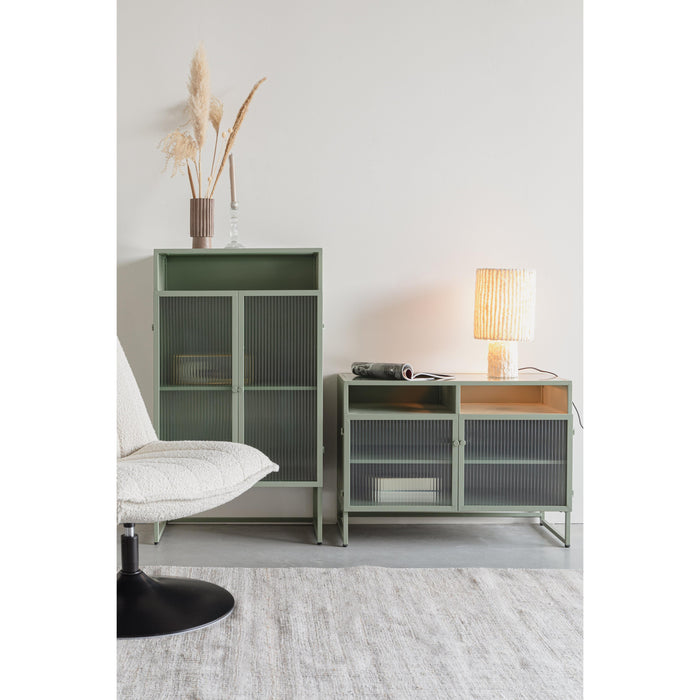 Opbergkast Herbe Medium MDF, Metaal Groen 38x80 cm-Opbergkasten-Creating Home