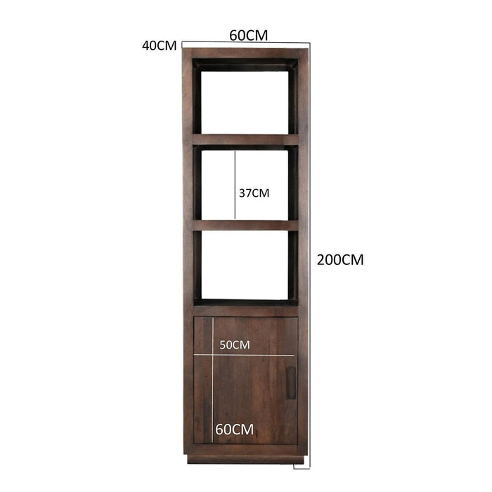 Opbergkast Jaxx Bruin 60cm-Opbergkasten-Livingfurn