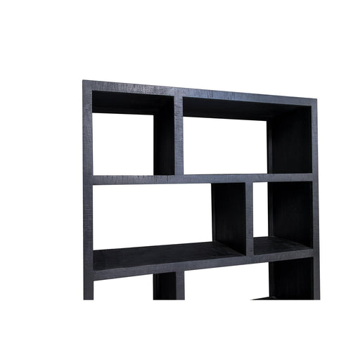 Opbergkast Jaxx Mangohout Zwart 145x50x230 cm-Opbergkasten-Livingfurn