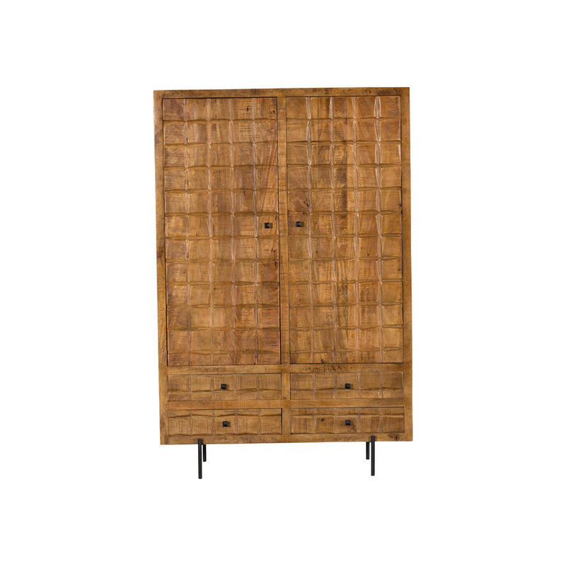 Opbergkast Kabinet Brandy 2 deuren 4 lades 100x40x180 cm-Opbergkasten-Starfurn