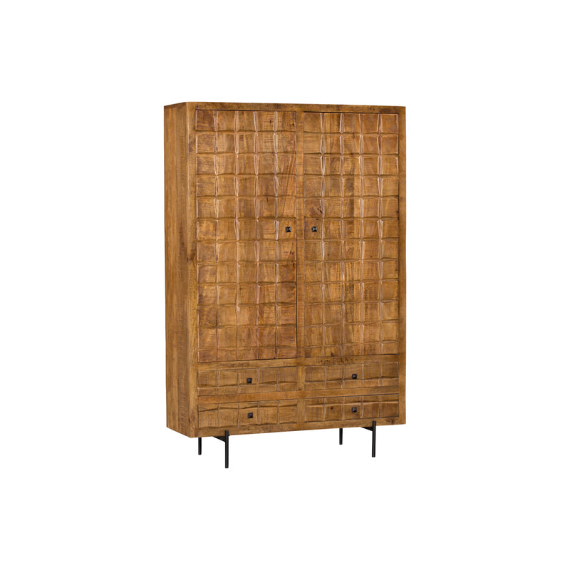 Opbergkast Kabinet Brandy 2 deuren 4 lades 100x40x180 cm-Opbergkasten-Starfurn