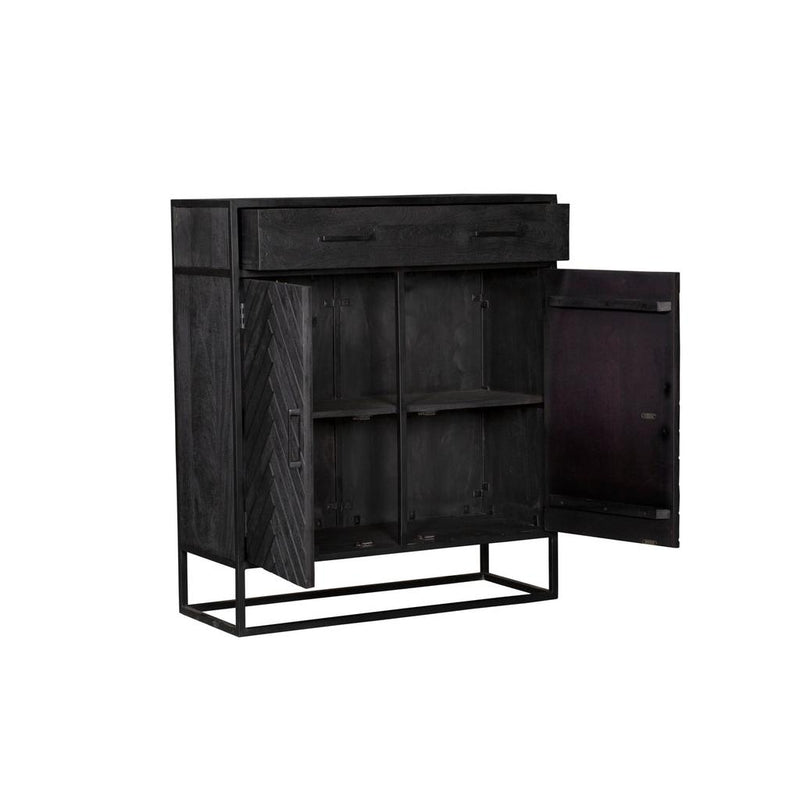 Opbergkast Kabinet kast New York Mangohout en staal 100 cm-Opbergkasten-Starfurn