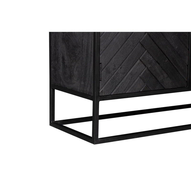Opbergkast Kabinet kast New York Mangohout en staal 100 cm-Opbergkasten-Starfurn