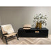 Opbergkast Kala Mangohout Zwart 180x40x46 cm-TV-meubels-Livingfurn