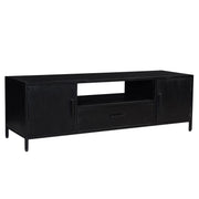 Opbergkast Kala Mangohout Zwart 180x40x46 cm-TV-meubels-Livingfurn