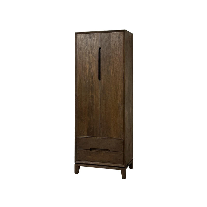 Opbergkast Kast Cortez Mangohout Bruin 40x75x200 cm-Opbergkasten-Livingfurn