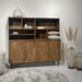 Opbergkast Kast Elan Mangohout Naturel hout 45x180x172 cm-Opbergkasten-Livingfurn
