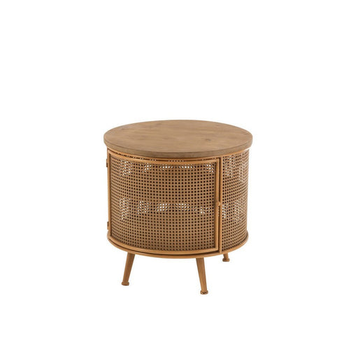 Opbergkast Kast Fir Hout, Metaal Bruin 59x59x58 cm-Opbergkasten-J-Line