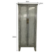 Opbergkast Kast Icons Marie Elise Grijs 45x95x220 cm-Opbergkasten-Livingfurn