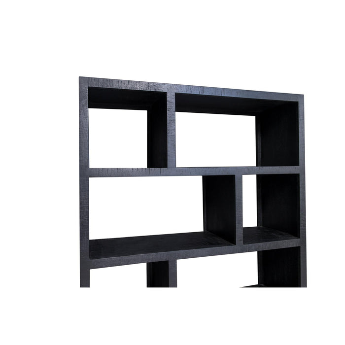 Opbergkast Kast Jaxx Mangohout Zwart 145x50x230 cm-Opbergkasten-Livingfurn