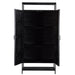 Opbergkast Kast Kala Mangohout Zwart 100x40x210 cm-Opbergkasten-Livingfurn