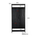 Opbergkast Kast Kala Mangohout Zwart 100x40x210 cm-Opbergkasten-Livingfurn